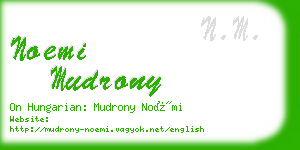 noemi mudrony business card